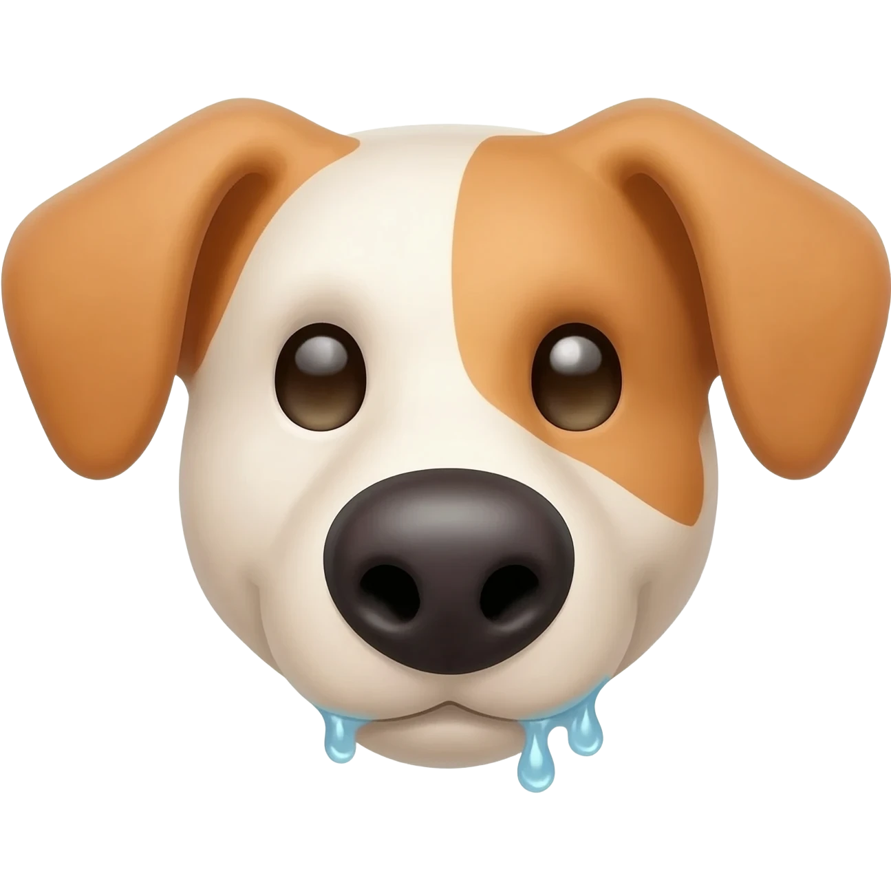 dog face that look happy after drinking water emoji