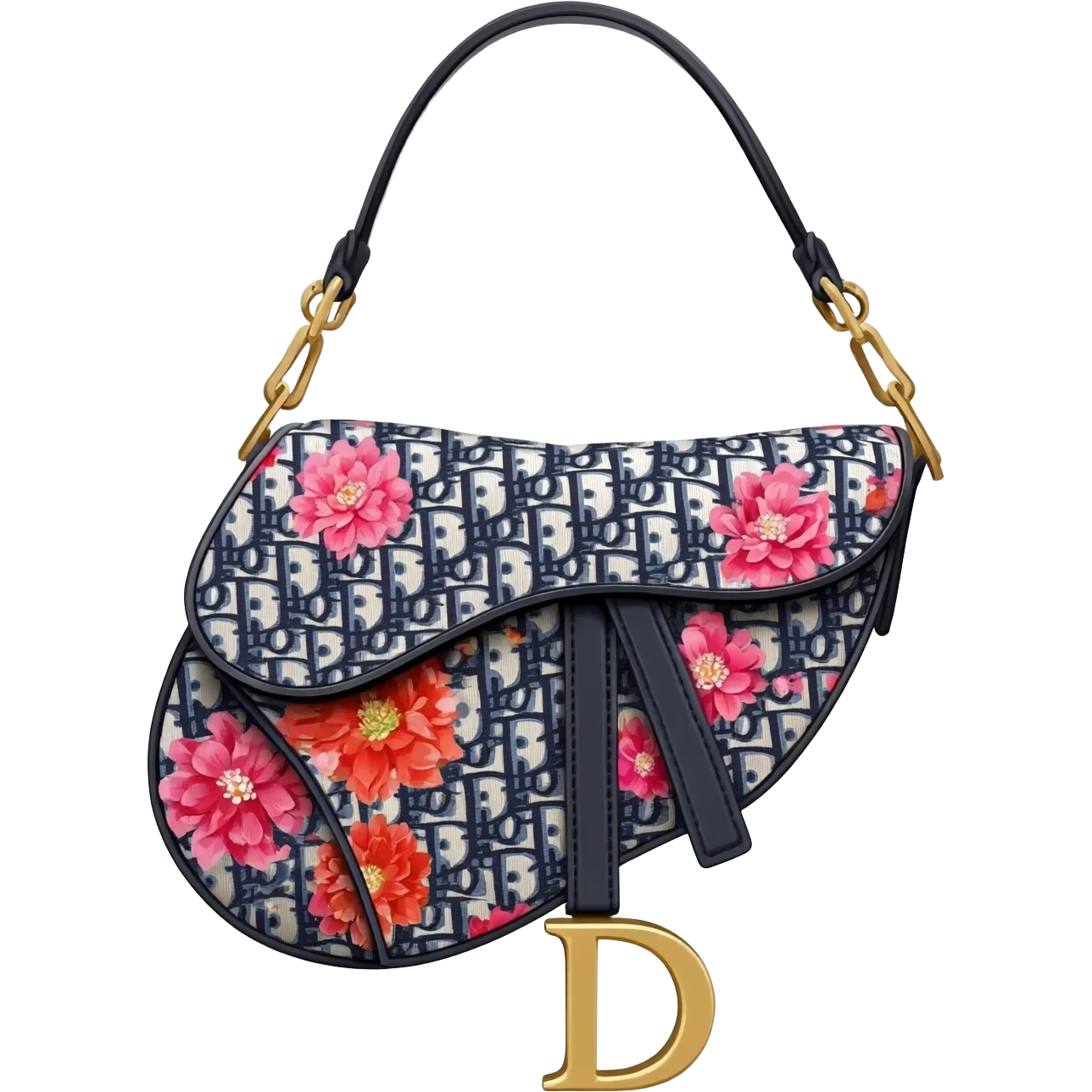 floral dior saddle bag emoji