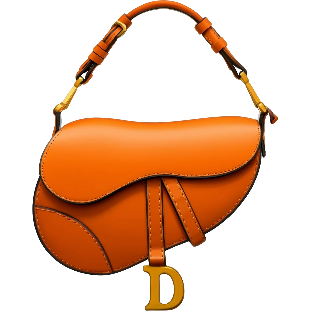 orange dior saddle bag emoji