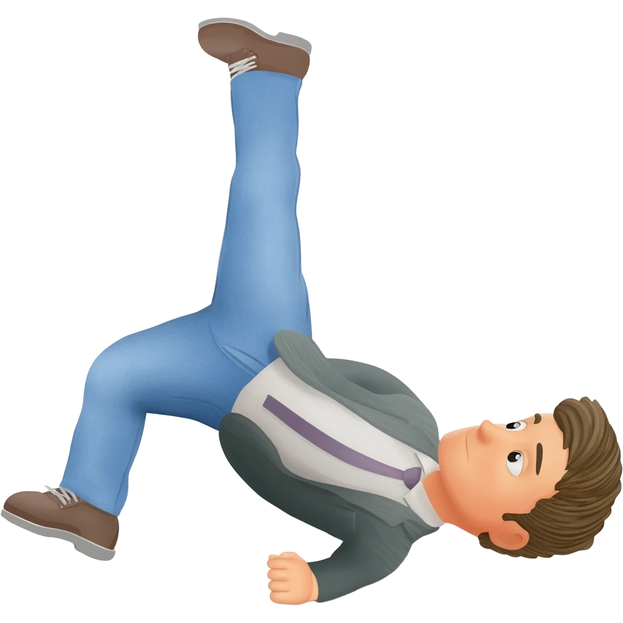 Kicking a man lying on ground emoji