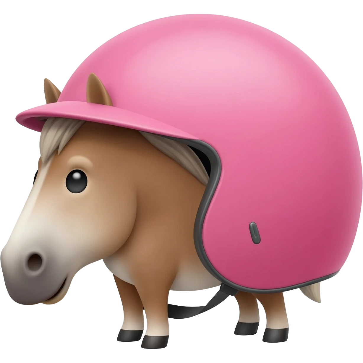 horse in a pink helmet emoji