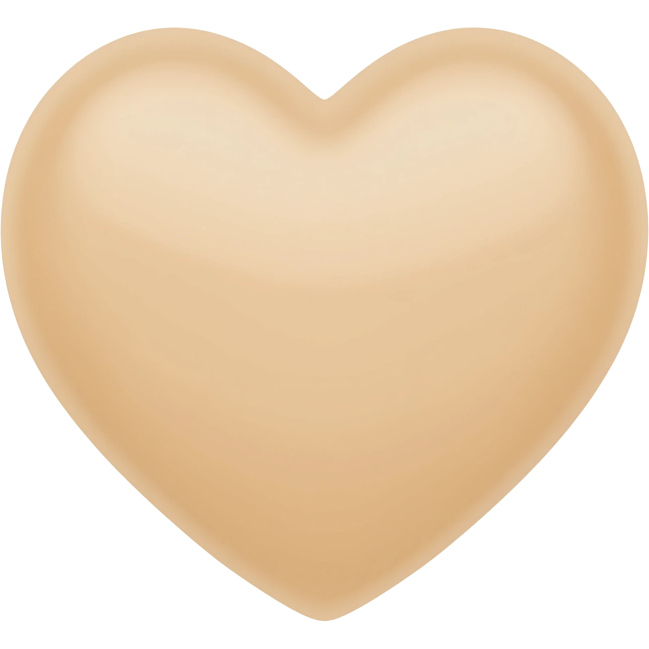 beige heart emoji