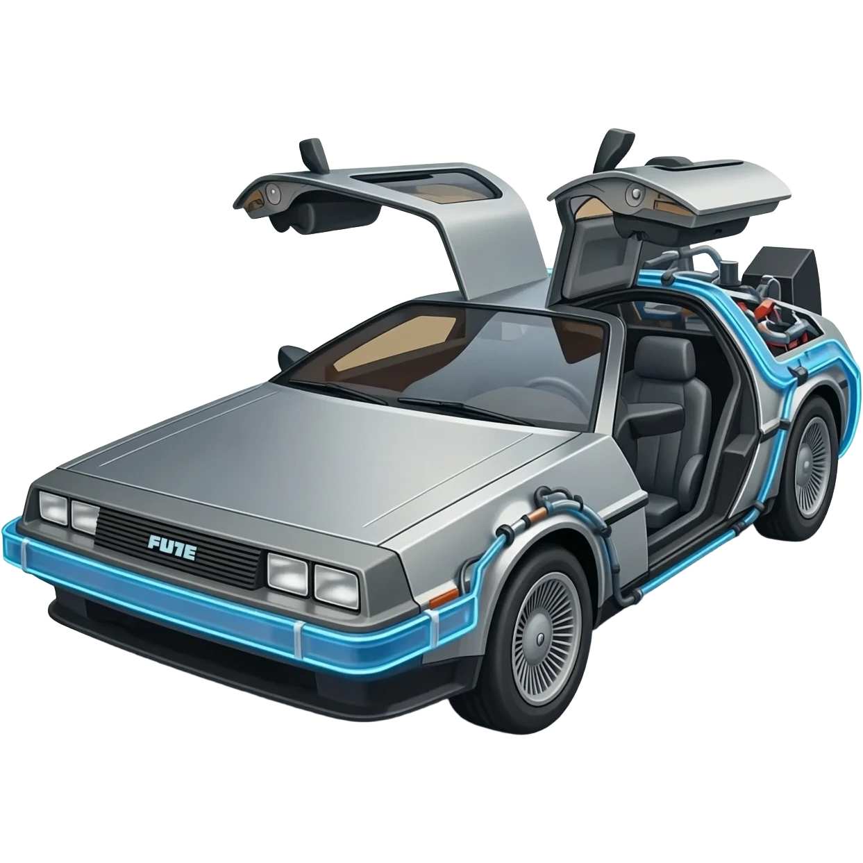 DeLorean Time Machine from Back to the Future emoji