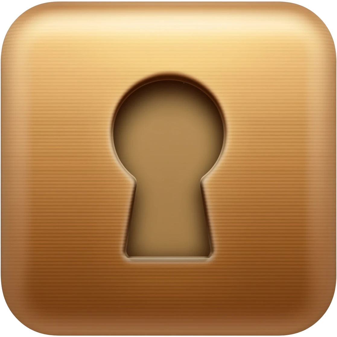 iPad black complex key hole lock screen icon bronze metallic with thin stripes emoji