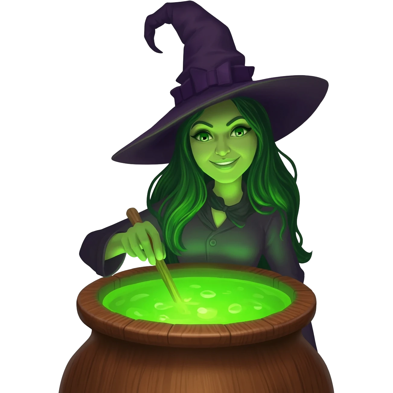green witch cooking potion emoji