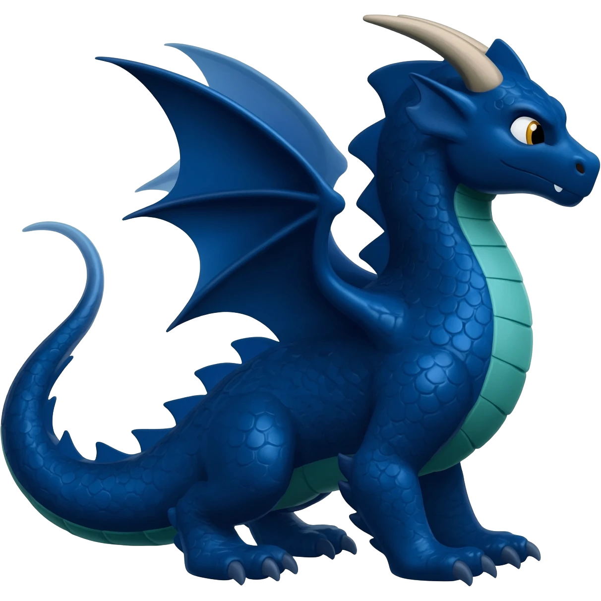 Create a deep ocean blue boss dragon emoji