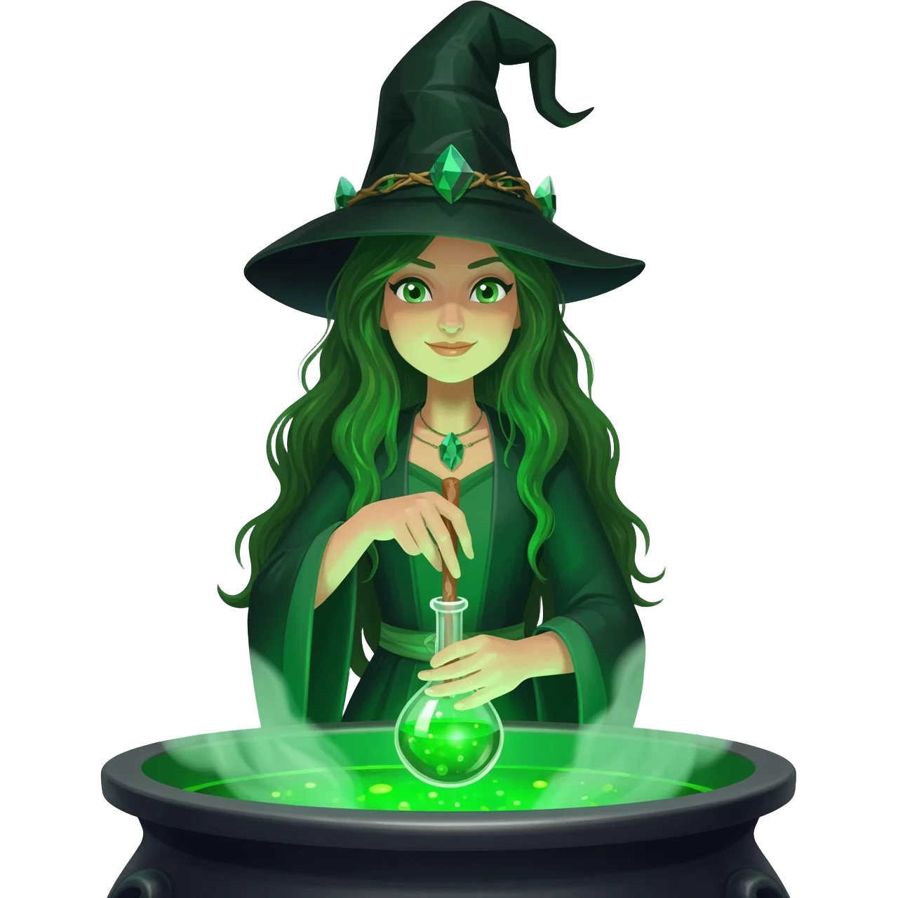 green witch cooking potion emoji