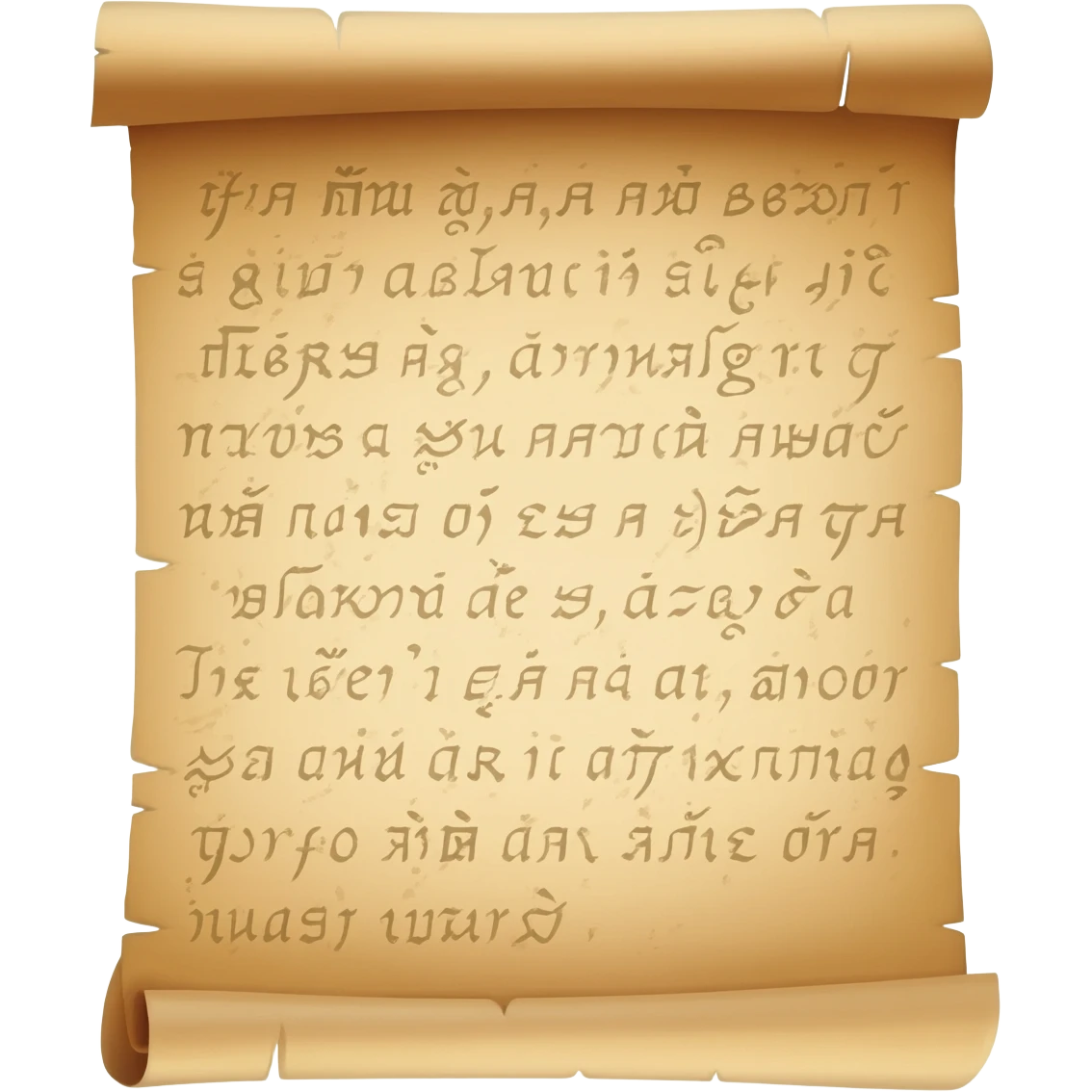 Latin Script in a old scroll emoji