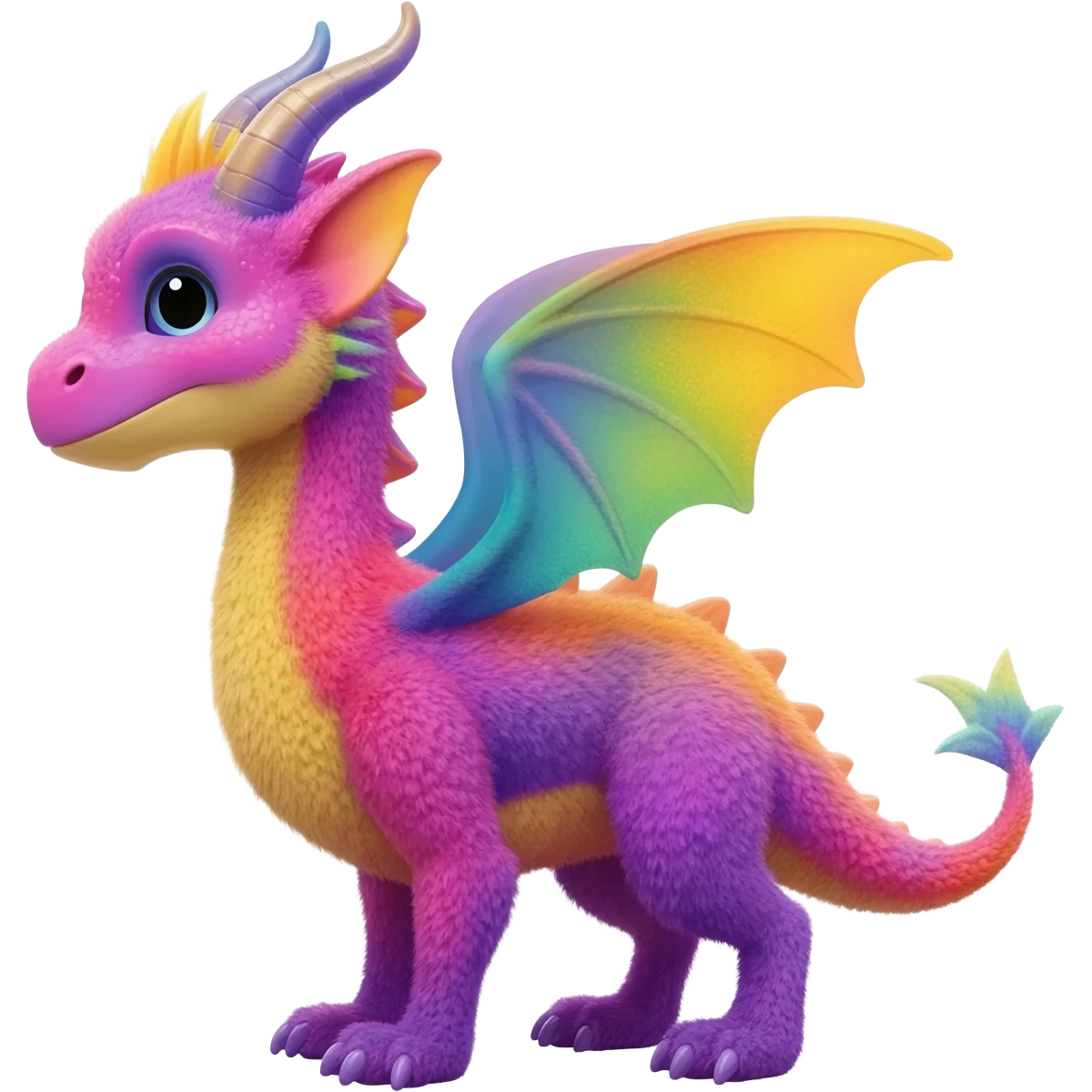 P moe cute randomly colored tropical gradients-colored fuzzy realistic Randomly-faerie-drake exotic Fakémon-creature emoji