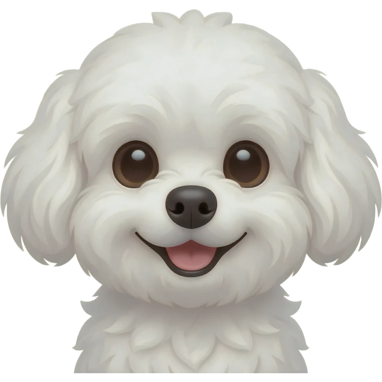 smiling white  Cavachon emoji