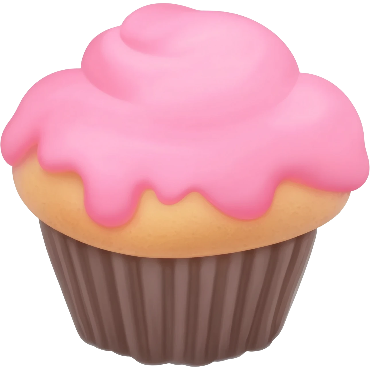 Cupcake with pink icing emoji