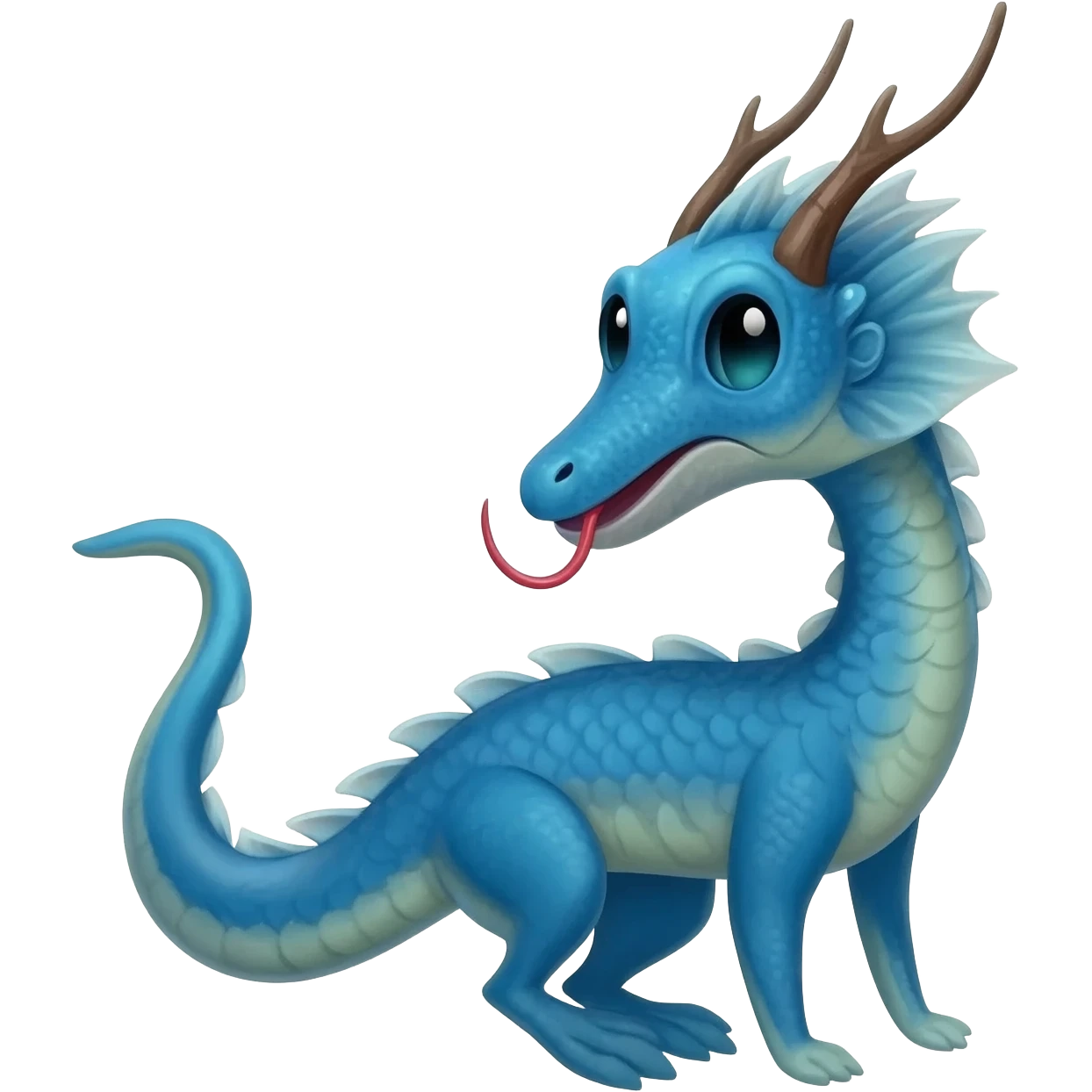 blue eel dragon with a long tail emoji