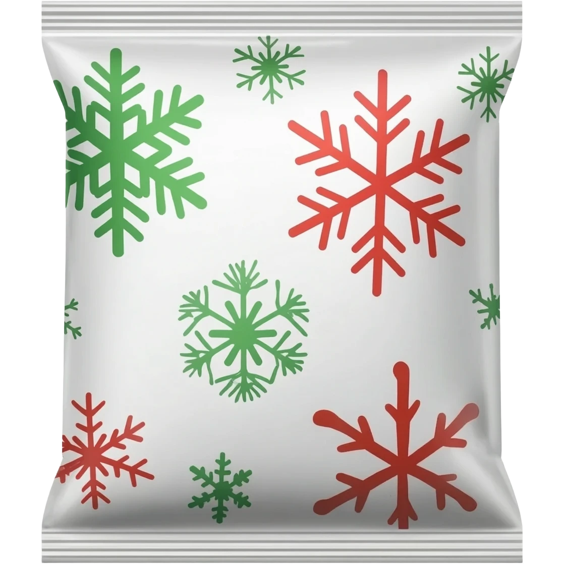 packet of Christmas hot chocolate with green and red snowflakes on to it emoji