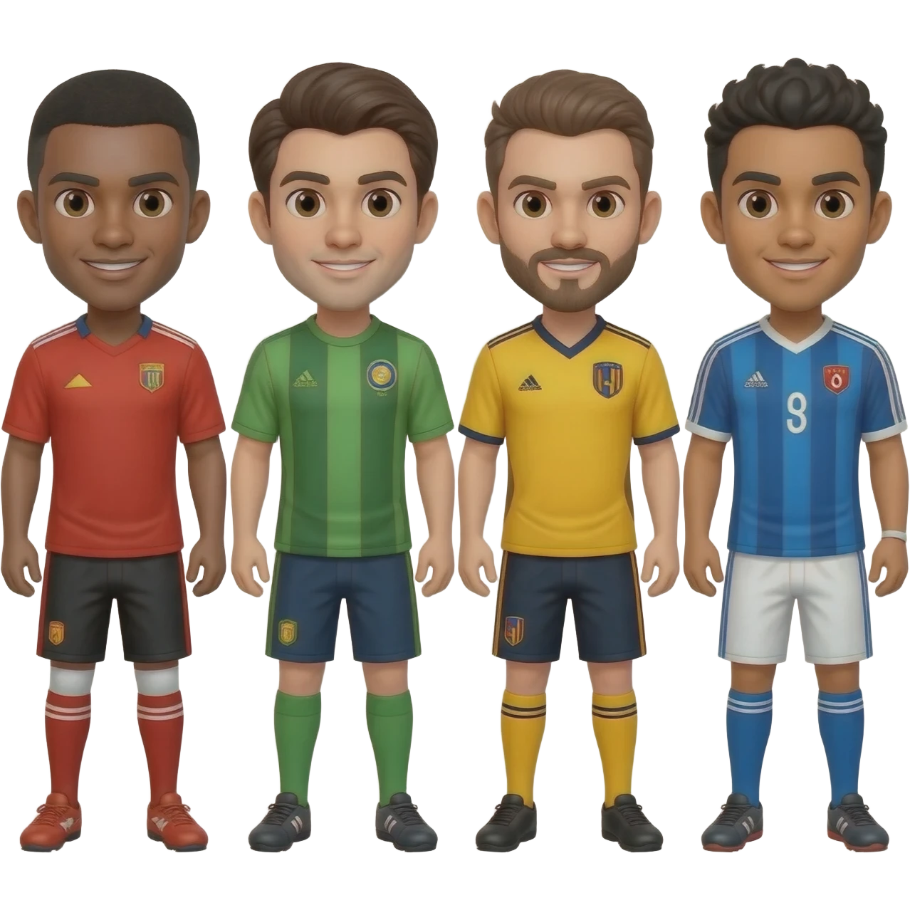 4 soccer players emoji