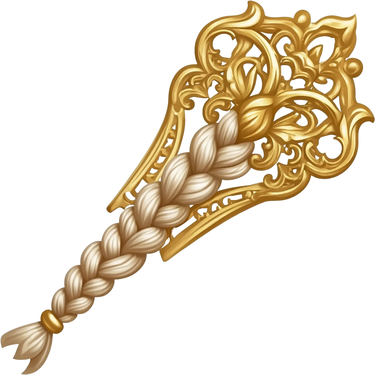 hairpin in braids emoji