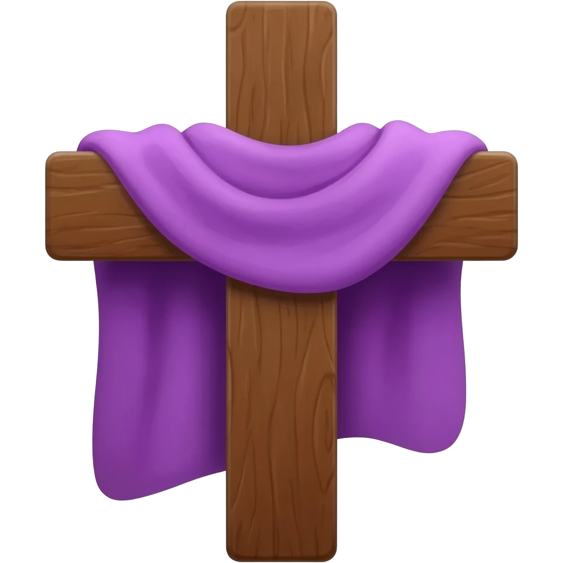 Cruz cuaresma, con manta morada emoji