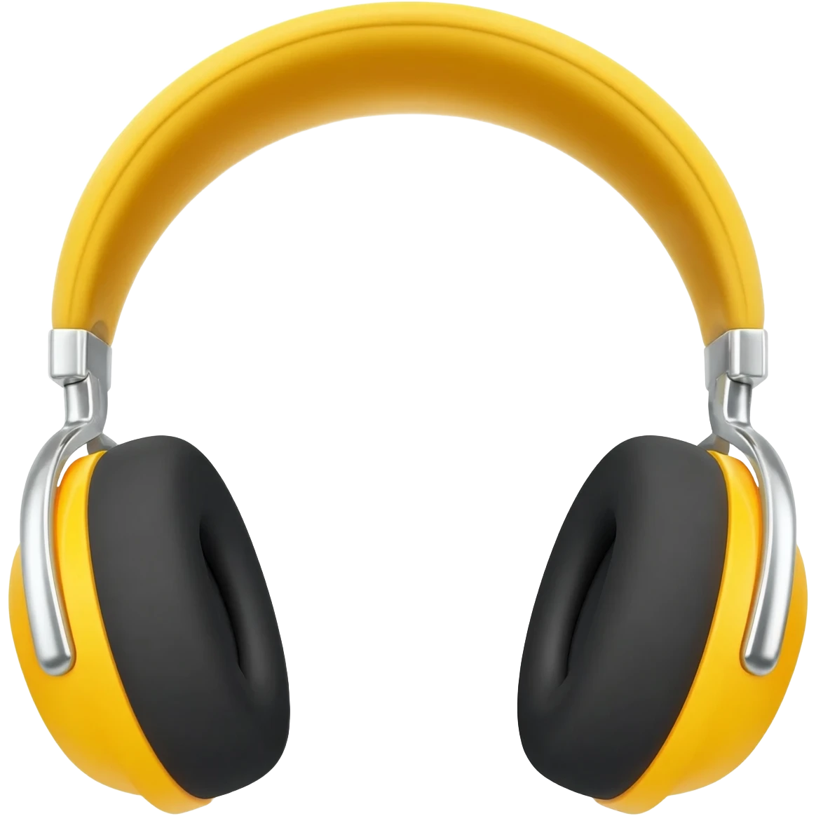 3d cái tai nghe màu vàng emoji