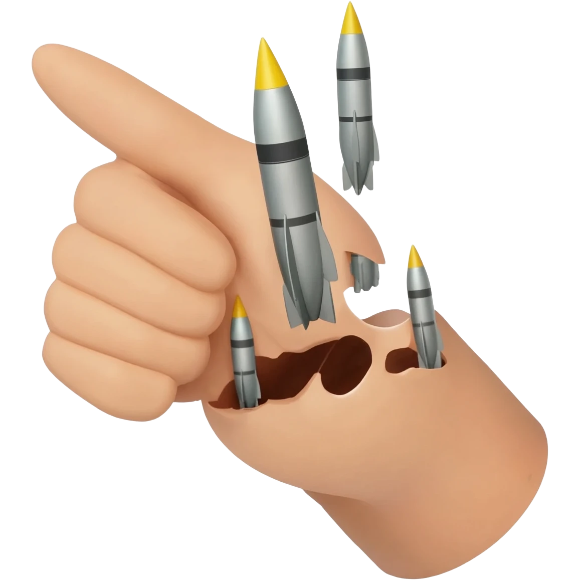 hand grow missile emoji