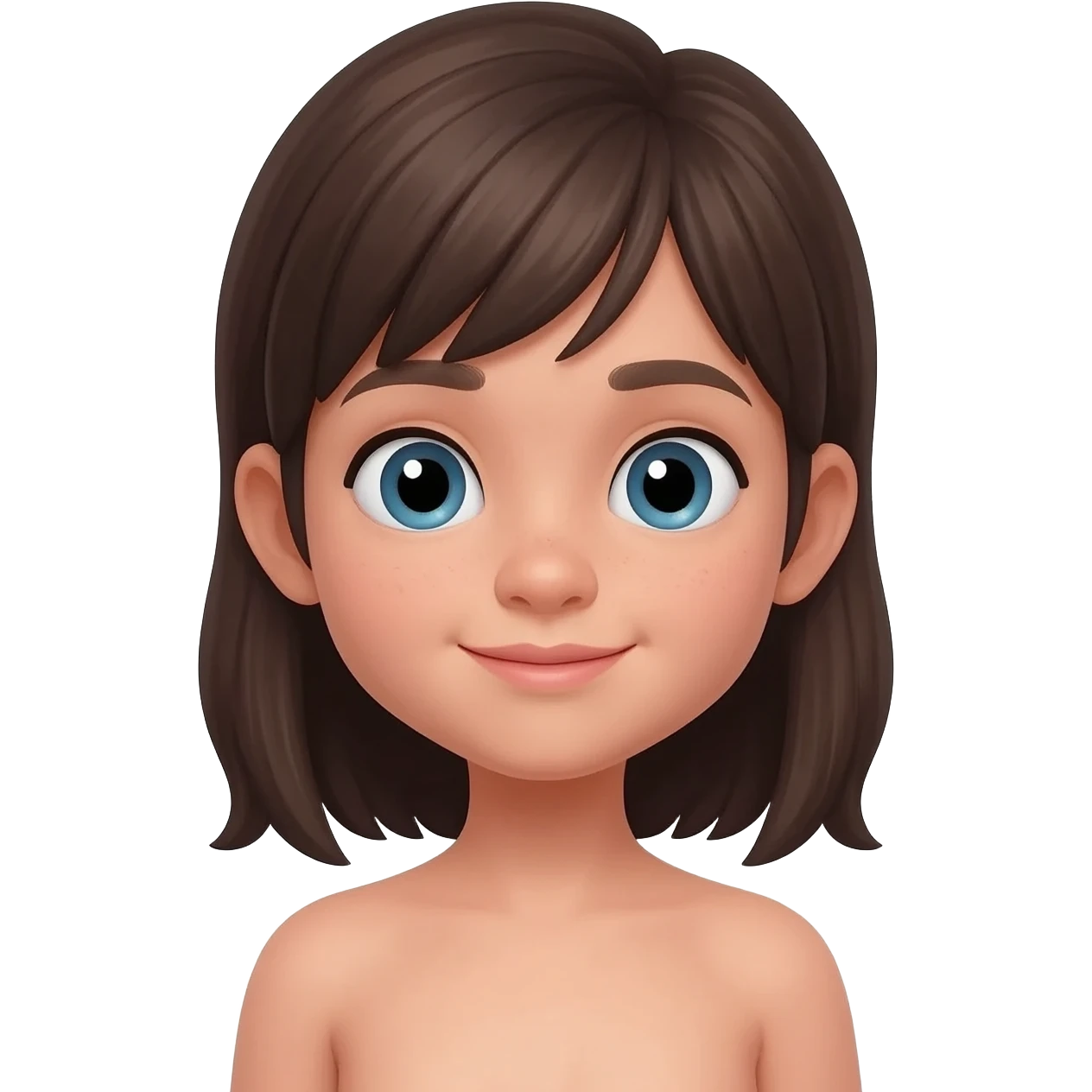 Young girl naked, without clothes emoji