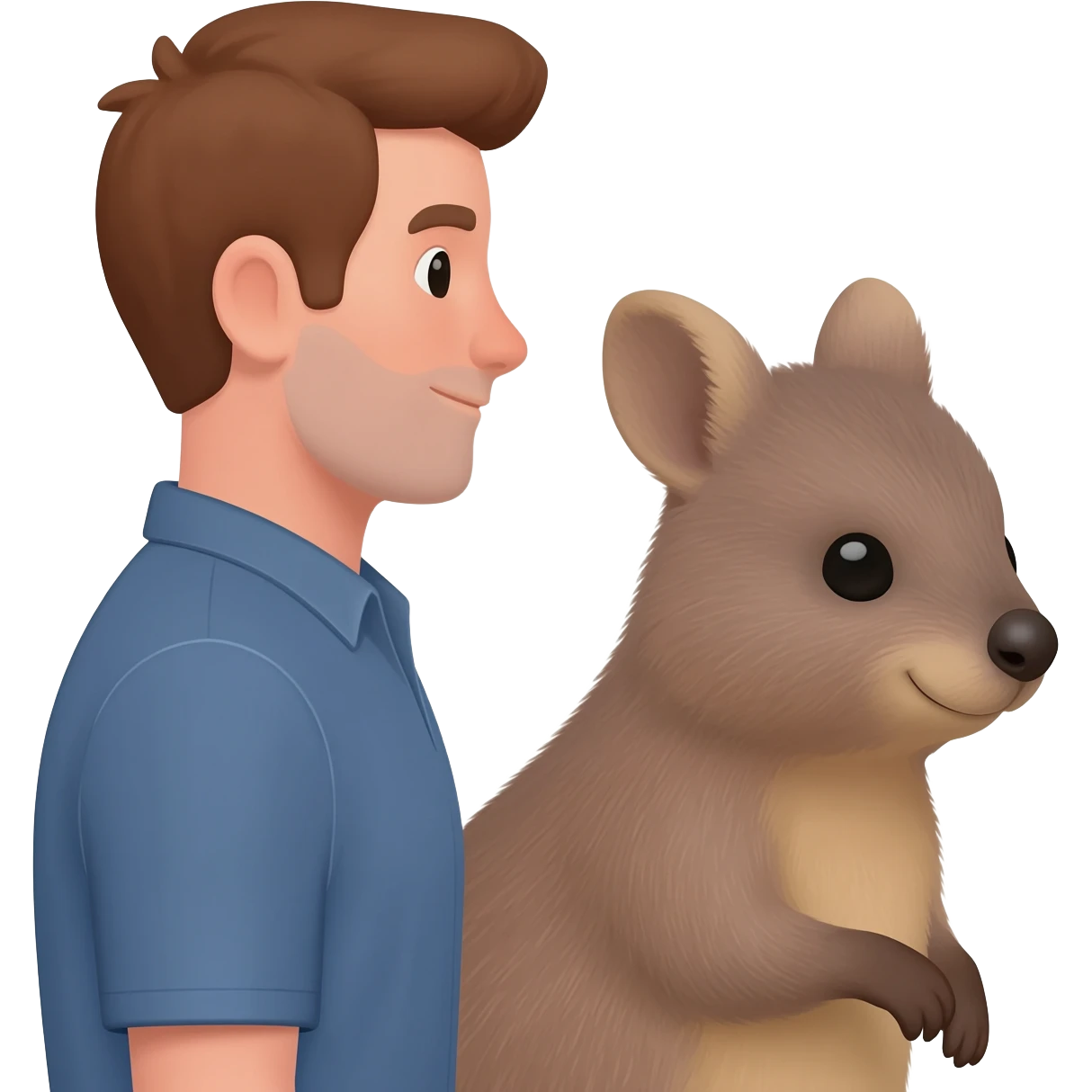 Man and quokka emoji