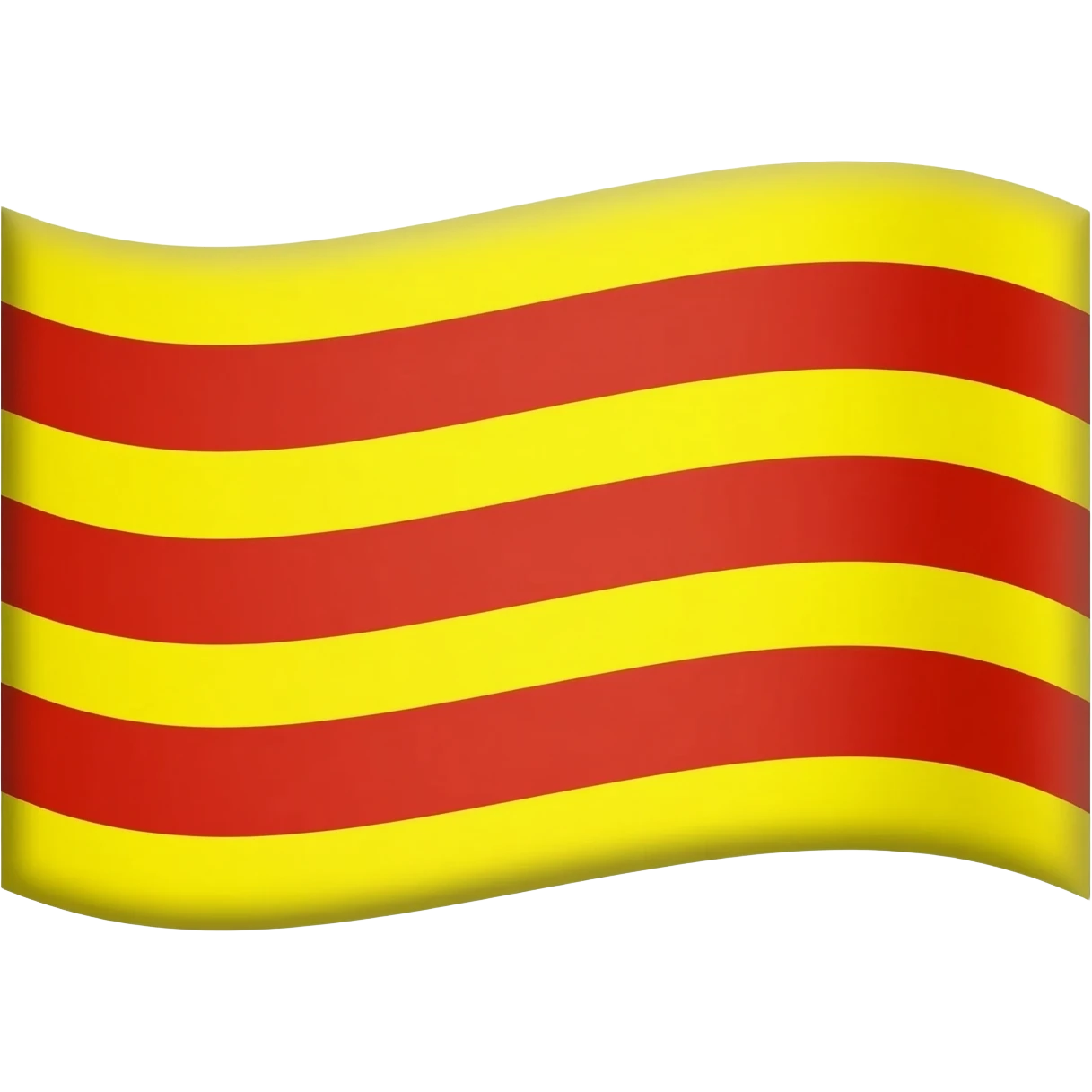 Can you make me a flag of the Republic of Vietnam? The yellow flag with three red stripes. emoji