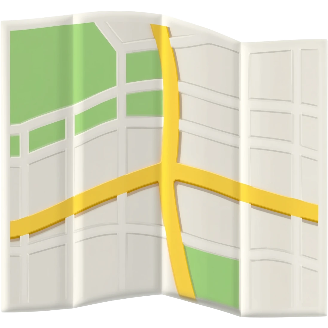 White paper 3d Google maps emoji