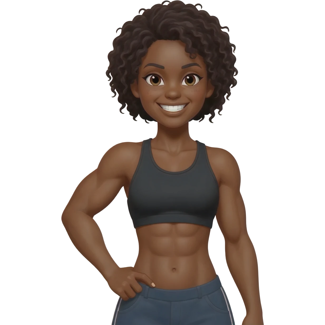 buff black girl emoji