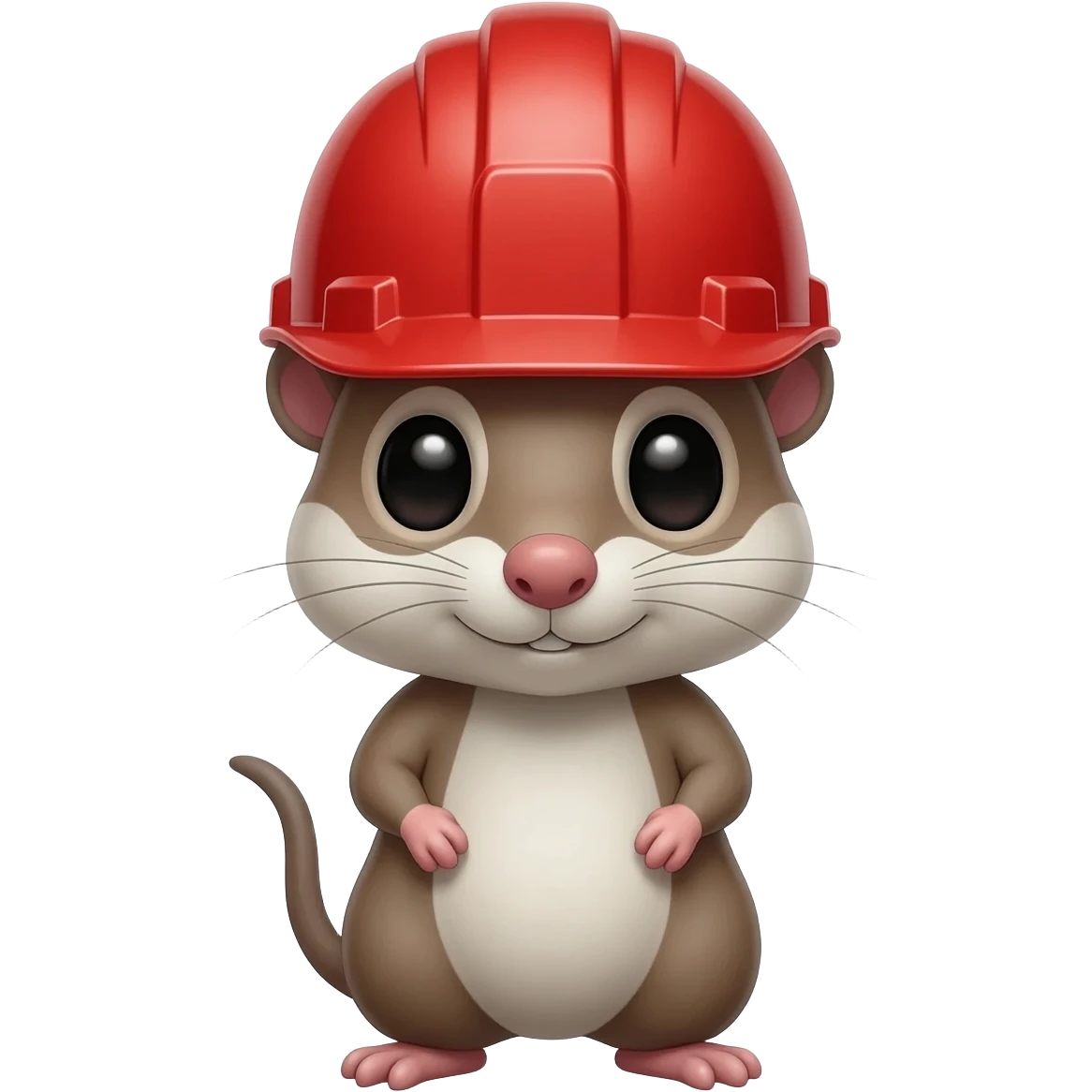 A Glaucomys sabrinus wearing a hard hat emoji