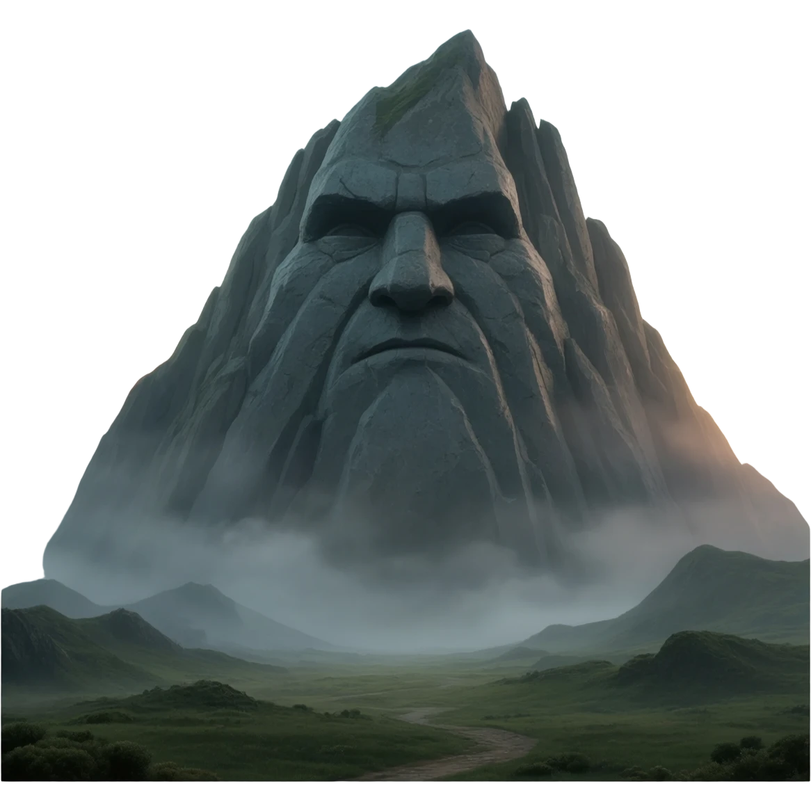 a big Walking Mountain  in a fantasy way emoji