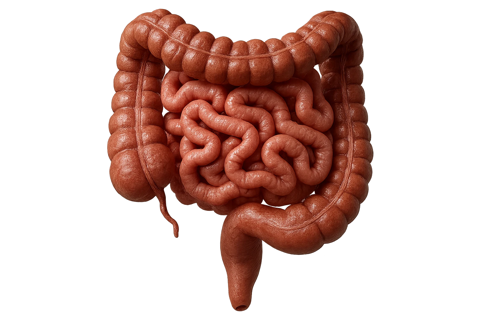 intestino umano anatomico realistico in salute, IPERREALISTICA 4K emoji