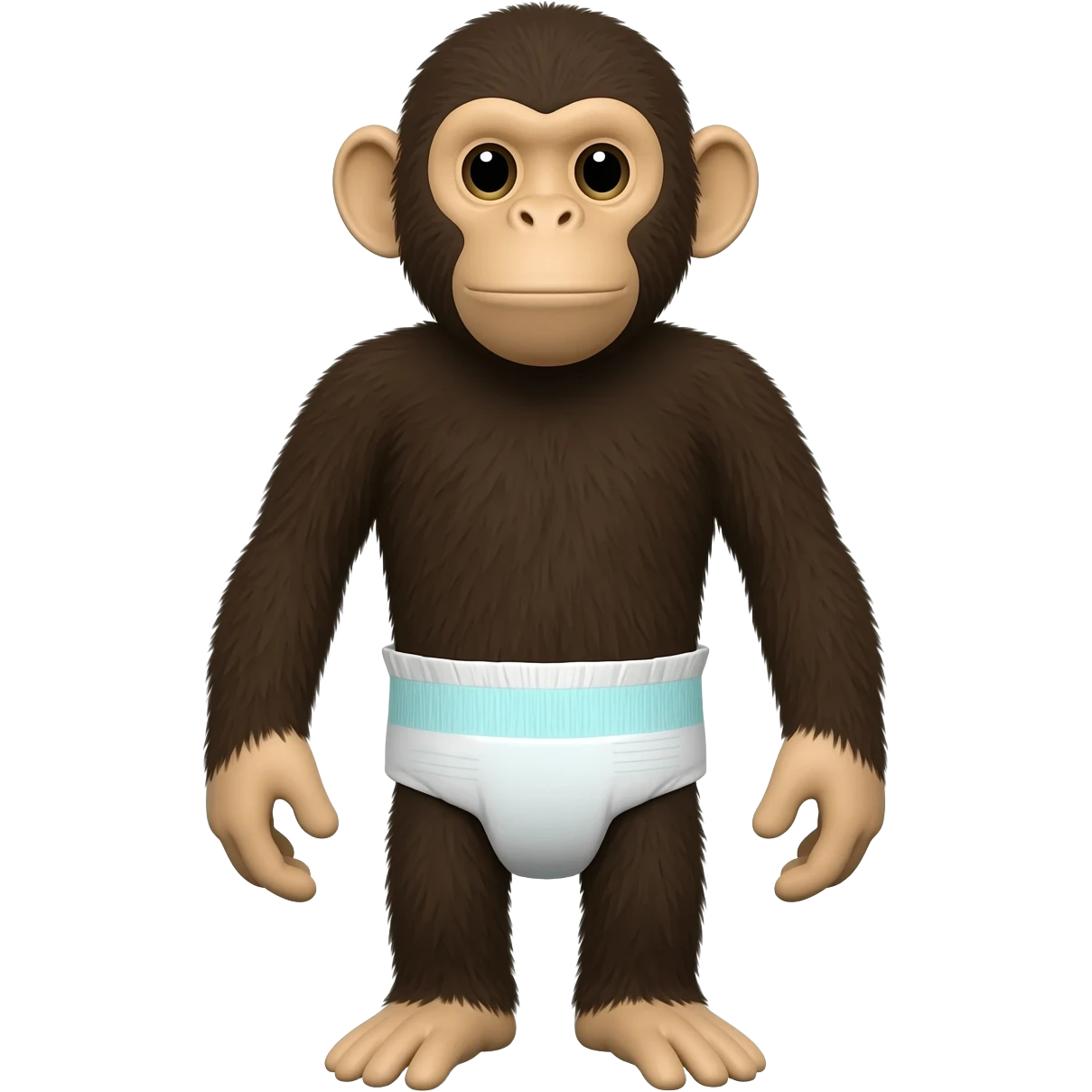 Ape wearing pampers emoji