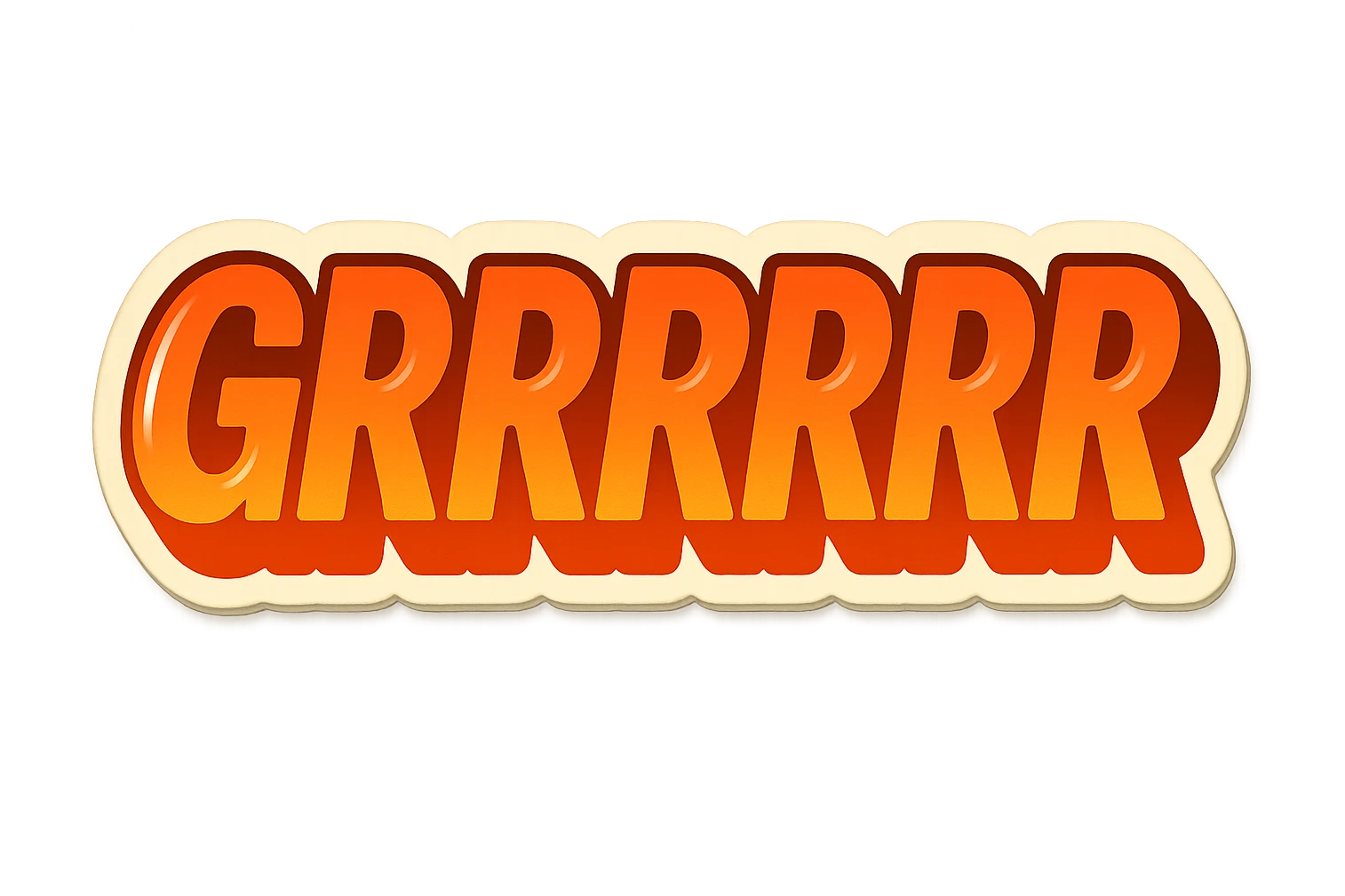 Make it say "GRRRRRRRR" emoji