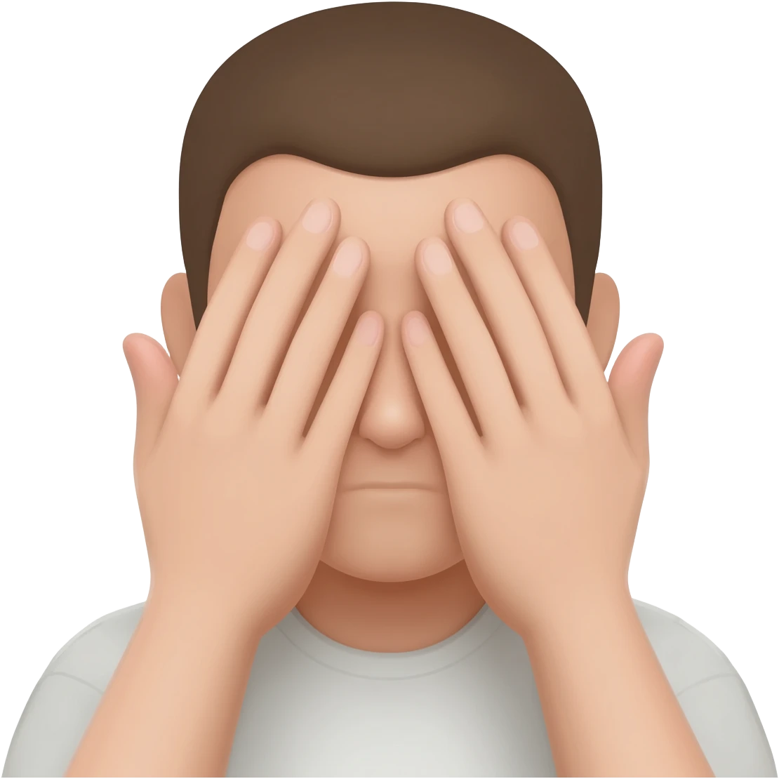 I don't know face with hands emoji