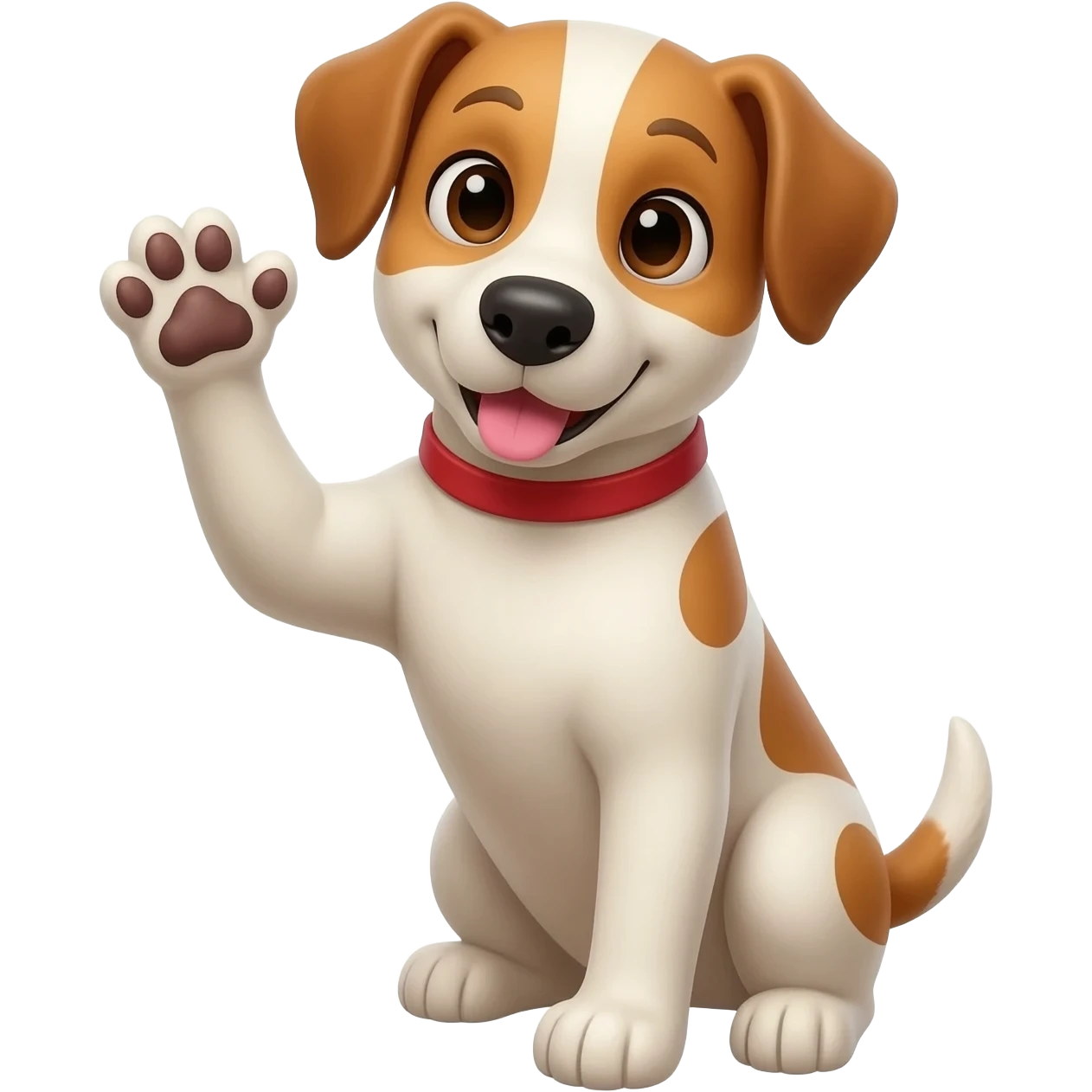 the dog waves his hand emoji