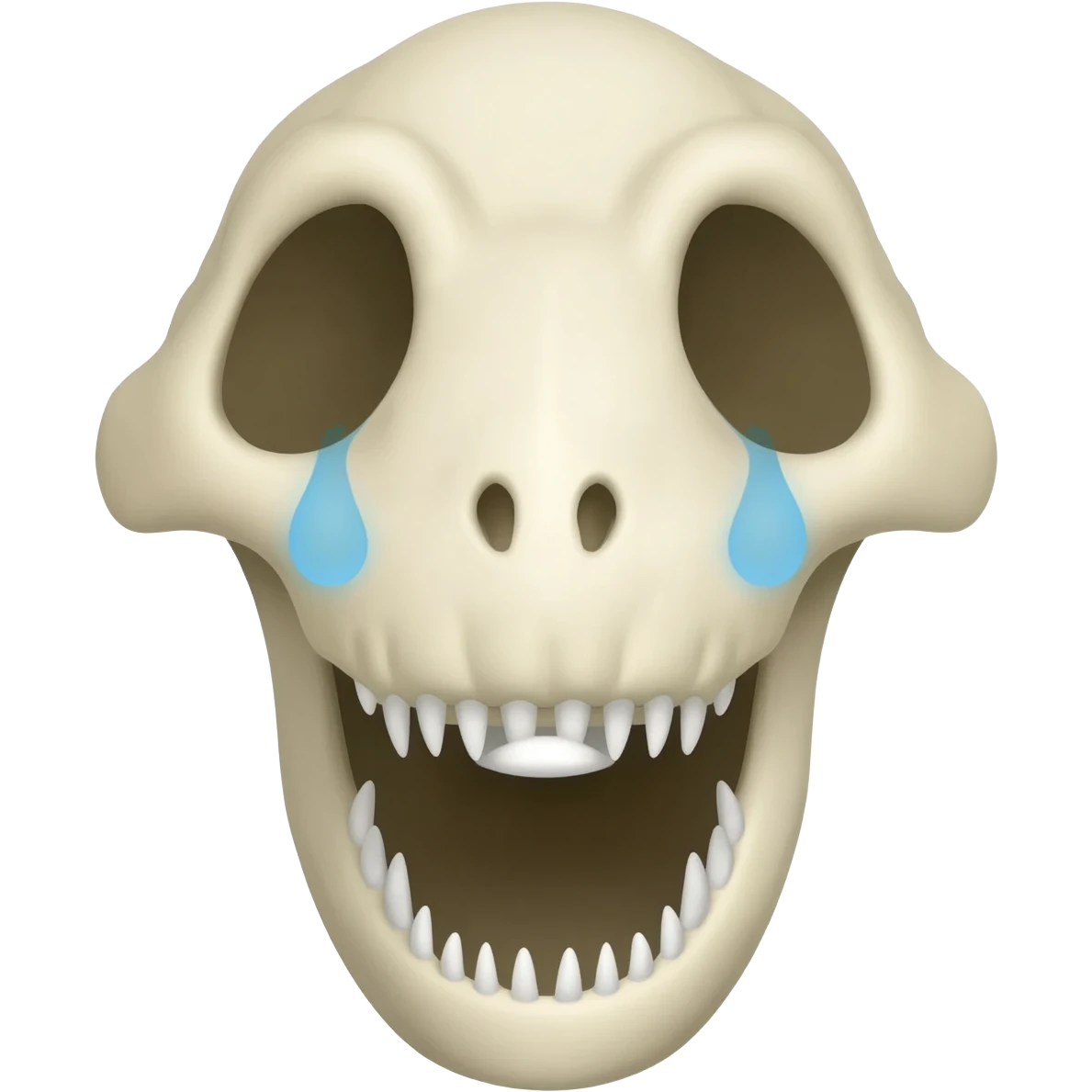 trex skull laugh crying empji emoji