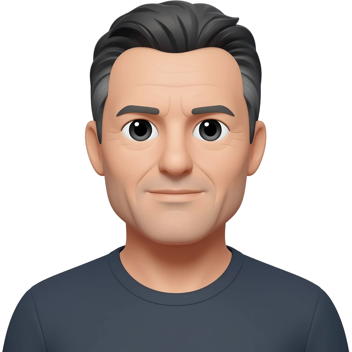 Black and gray haired white middle aged man no glasses emoji