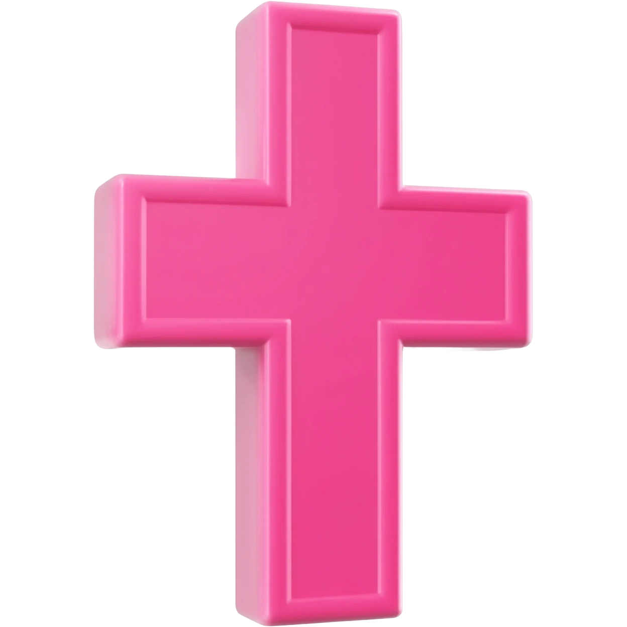 3d pink cross emoji