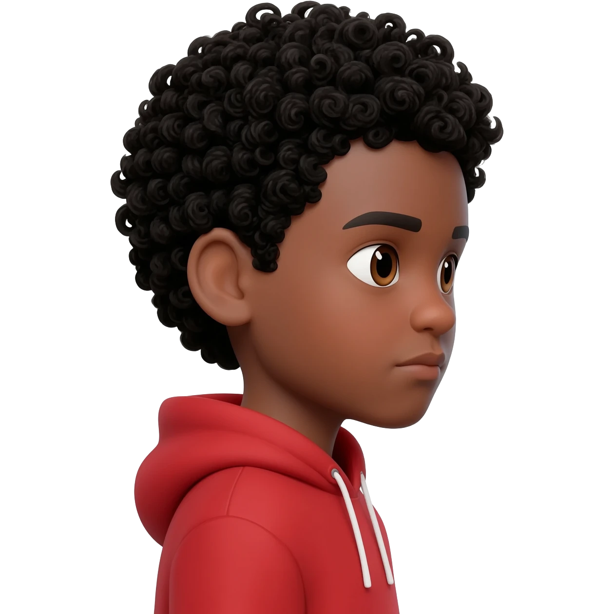 confused black boy curly hair emoji