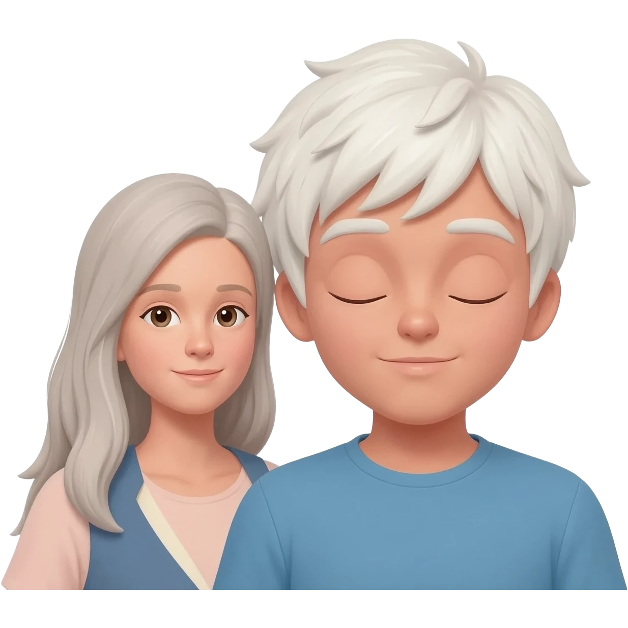 男仔要白色頭髮~媽媽就攣頭髮長嘅~ emoji