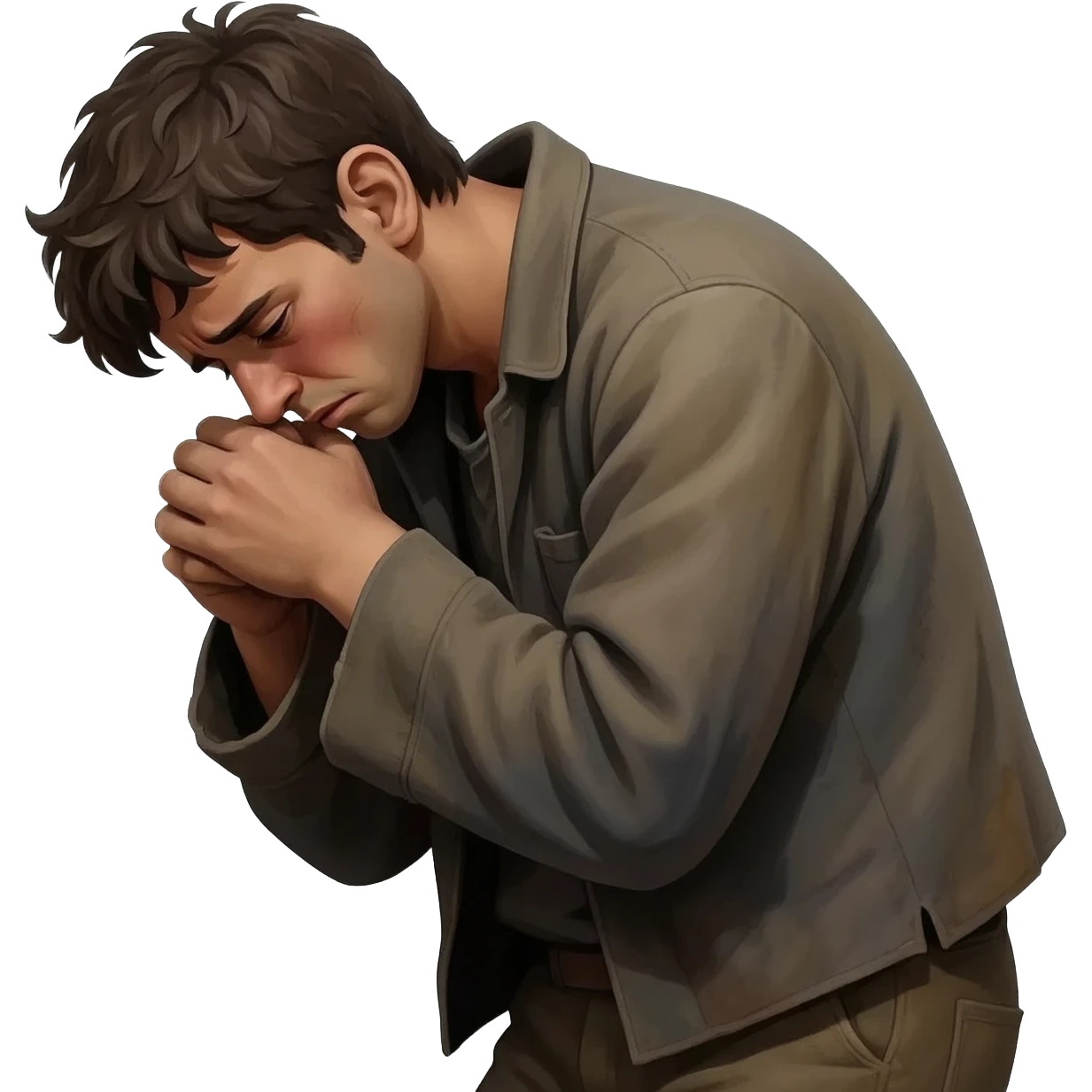 парень грустный бендый в рваной одежде растроенный и одиной  ,  времена древнего иерусалима emoji