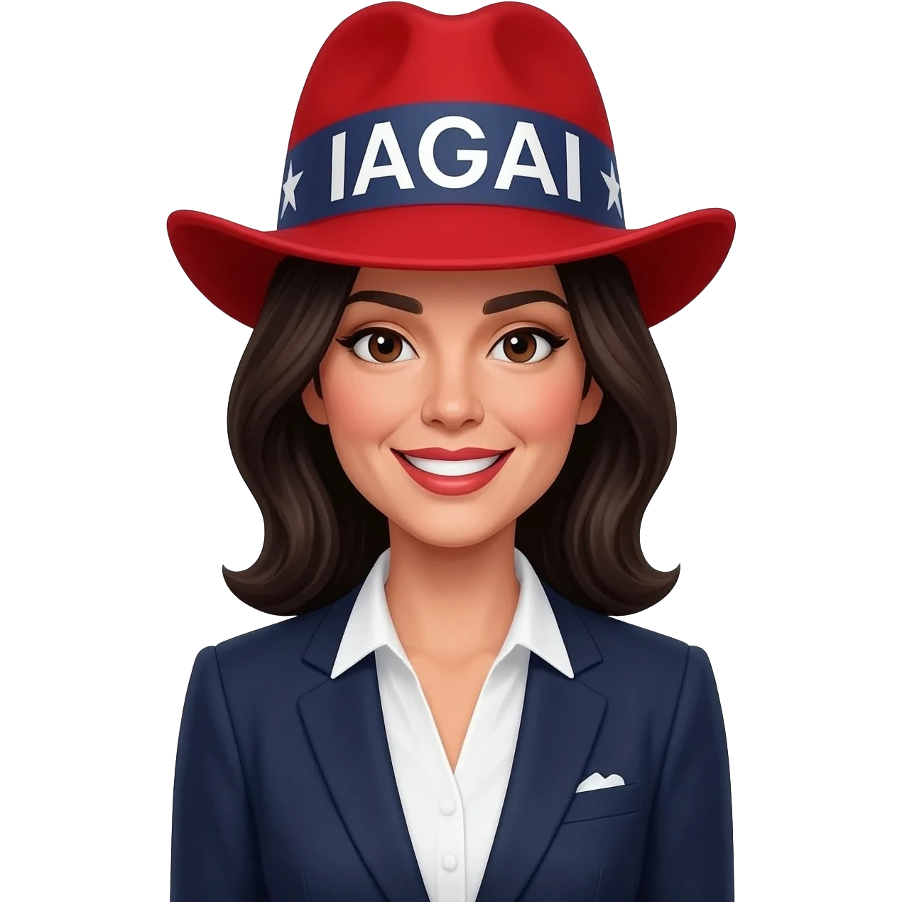 A sexy conservative woman wearing a MAGA hat. emoji