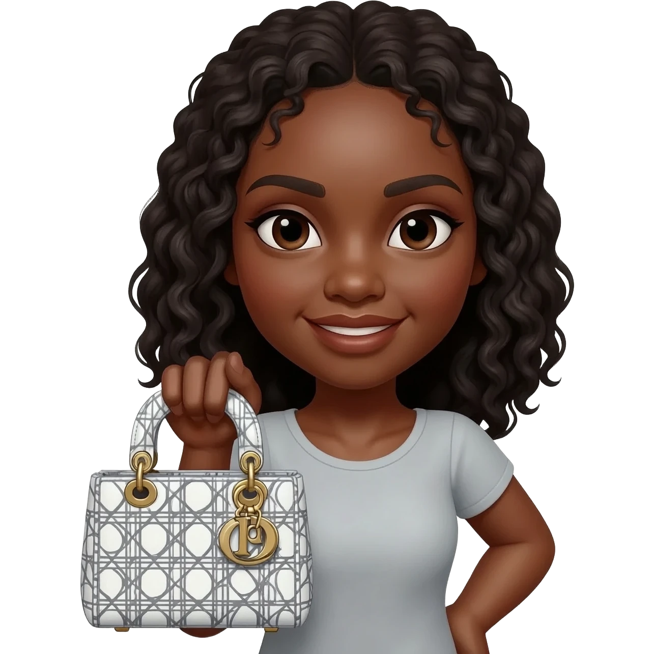 black lady dior bag emoji