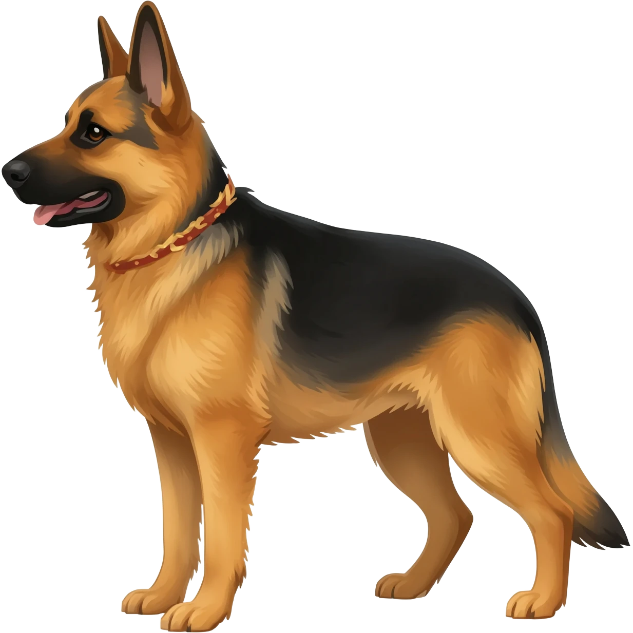 This same girl with a german shepherd dog emoji