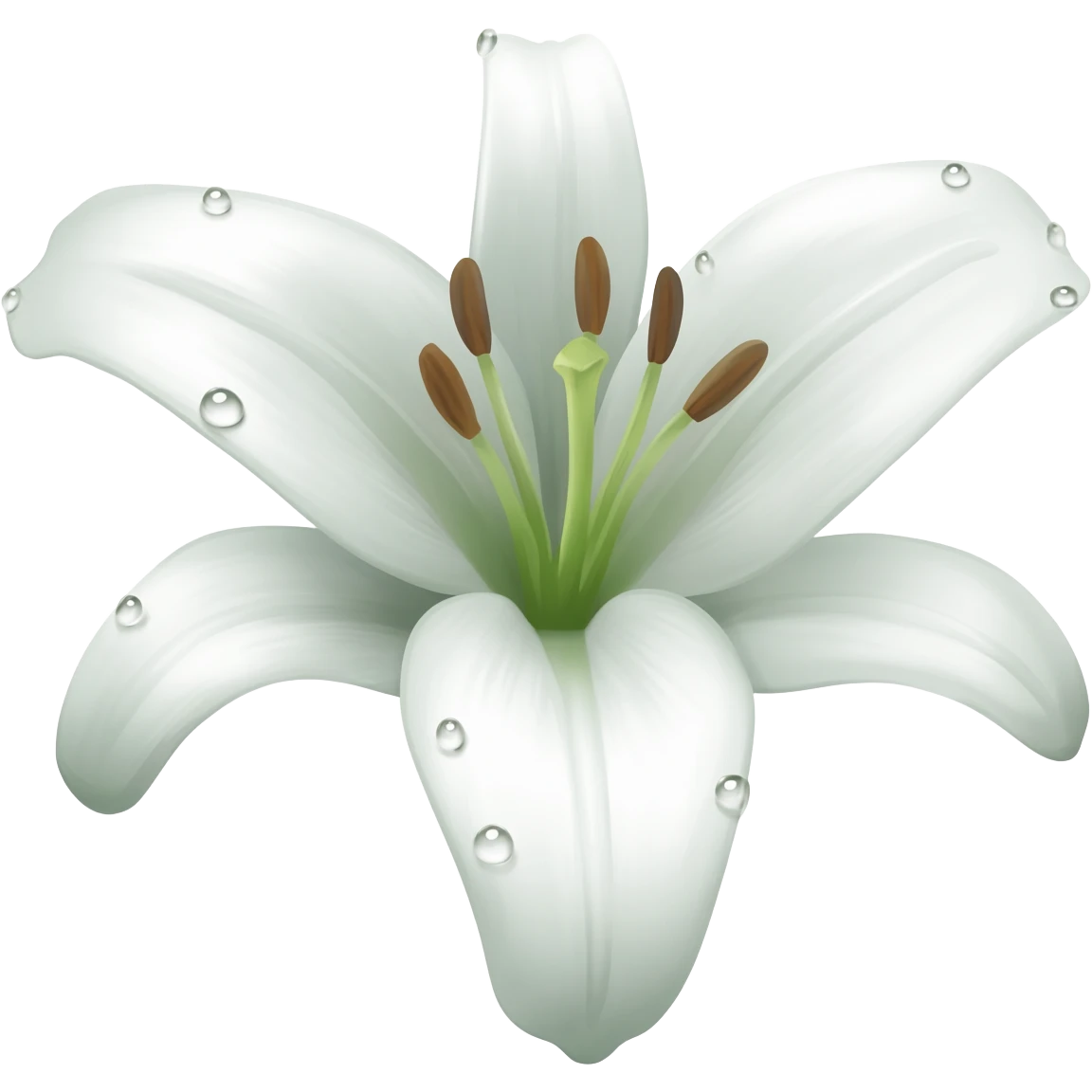 Un lirio blanco emoji