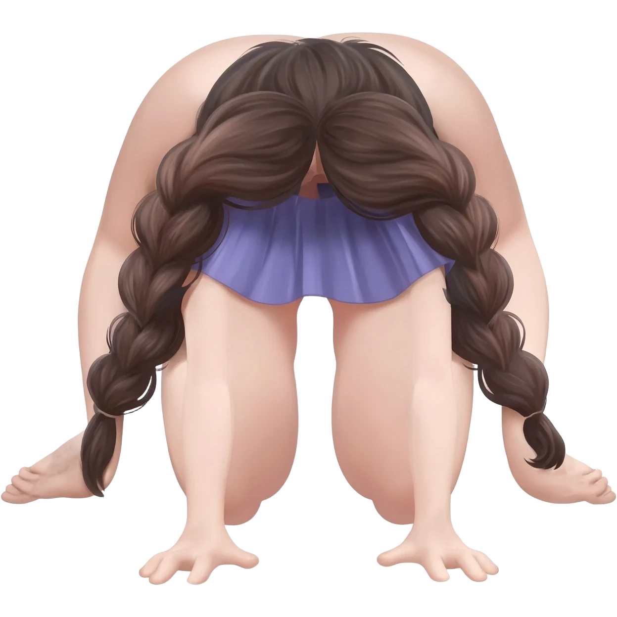 Girl bending over showing her ass spread open emoji