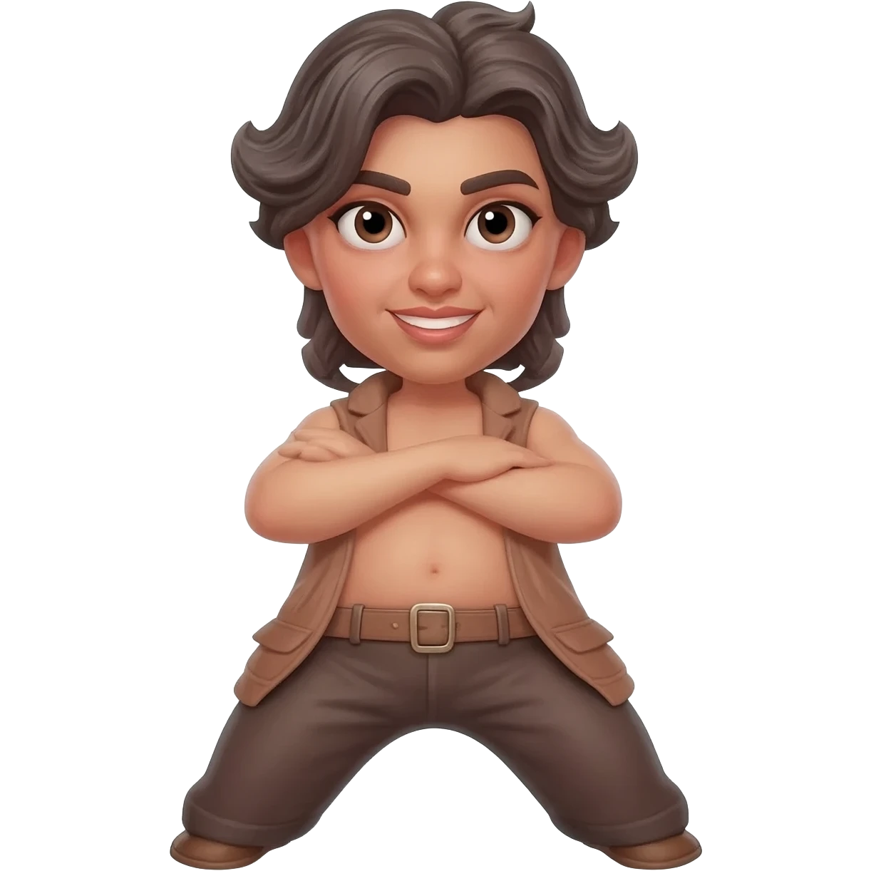 domme with a whip in power pose emoji