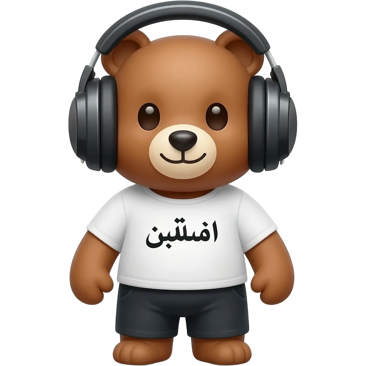 dj bear headphone arabic emoji