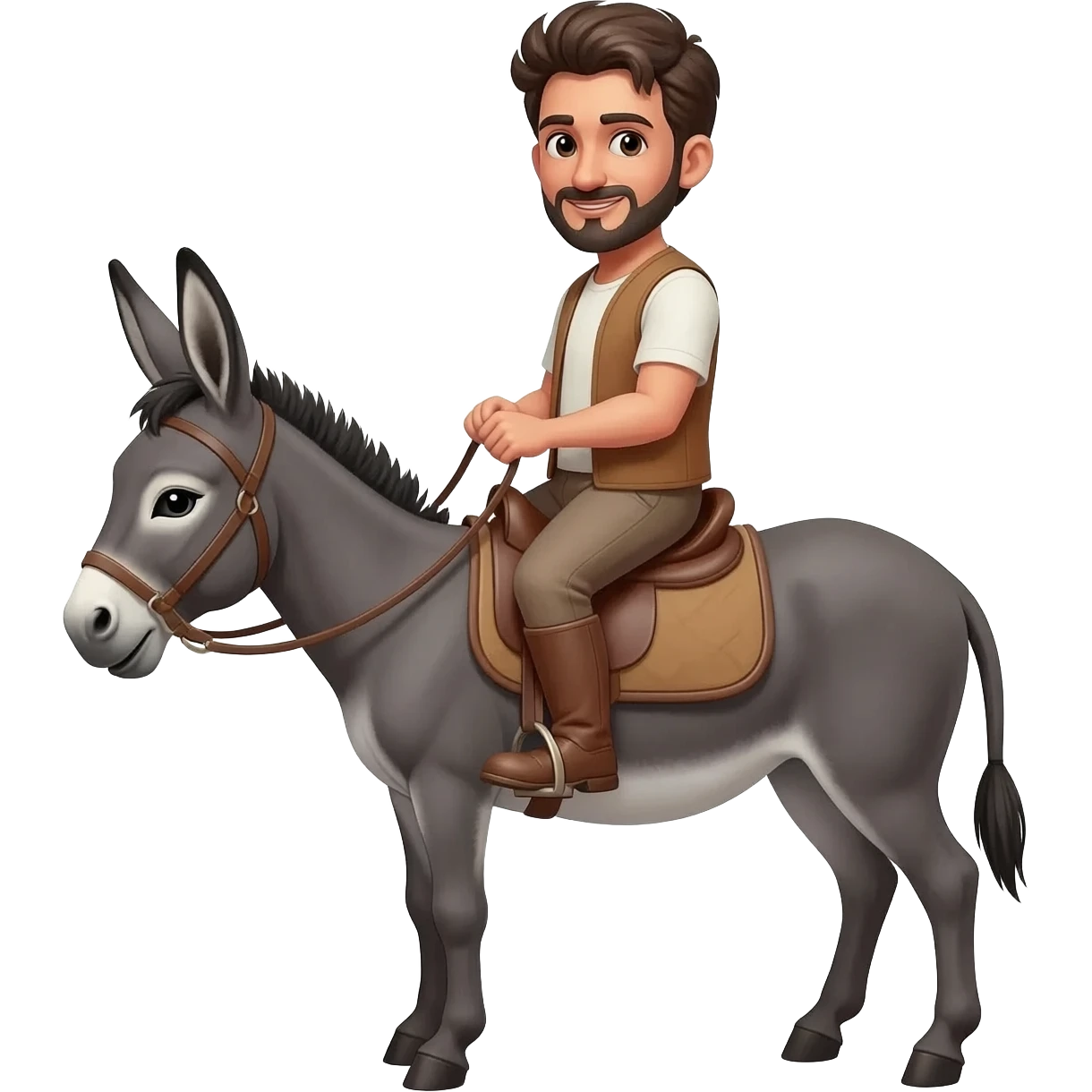 Ata binen eşşek çiz emoji