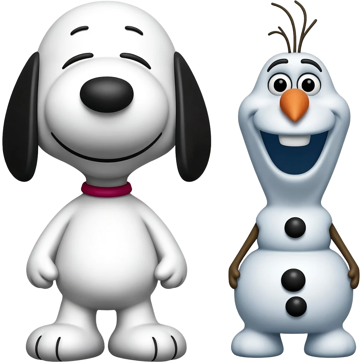 snoopy and Olaf emoji