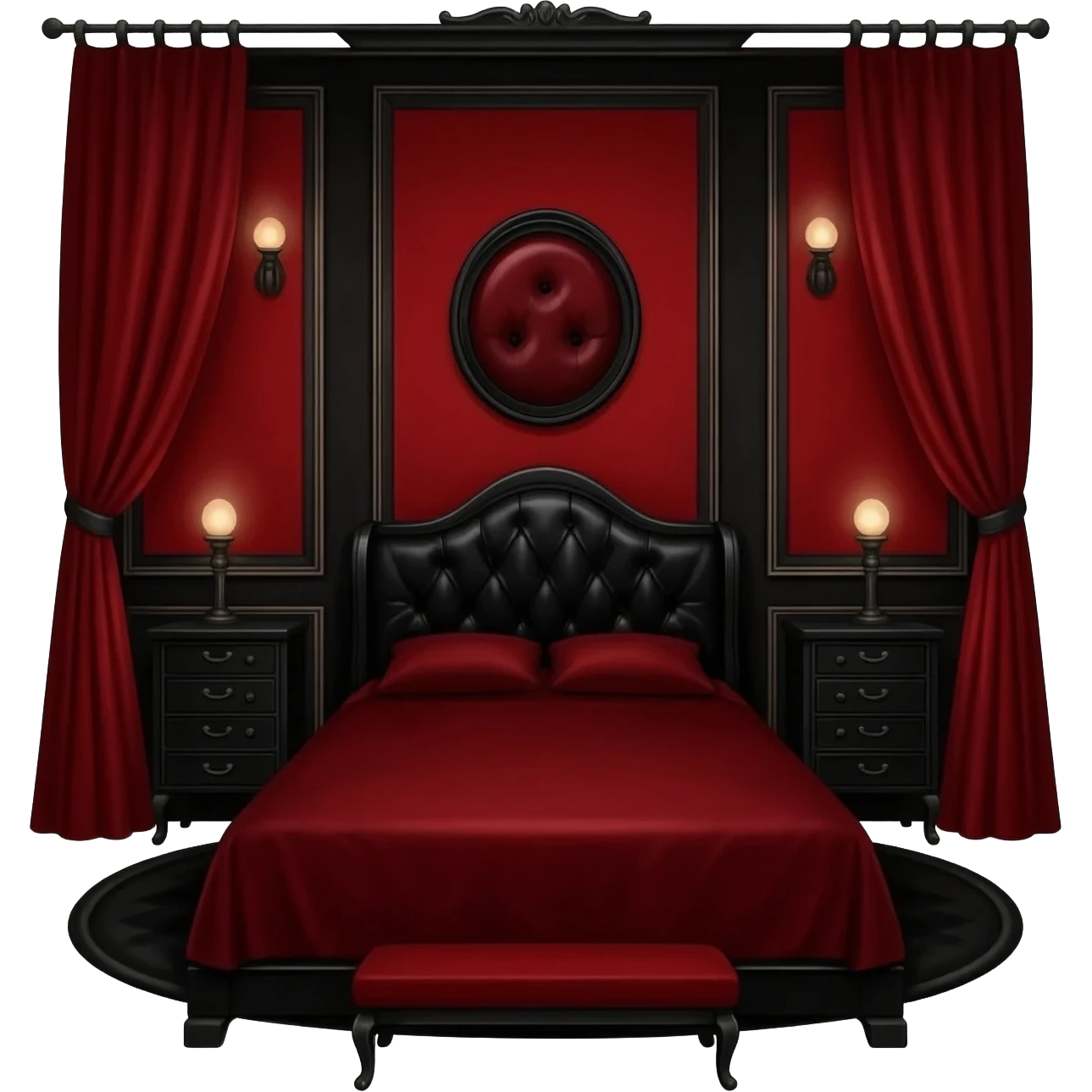Girl on fifty shades red room emoji